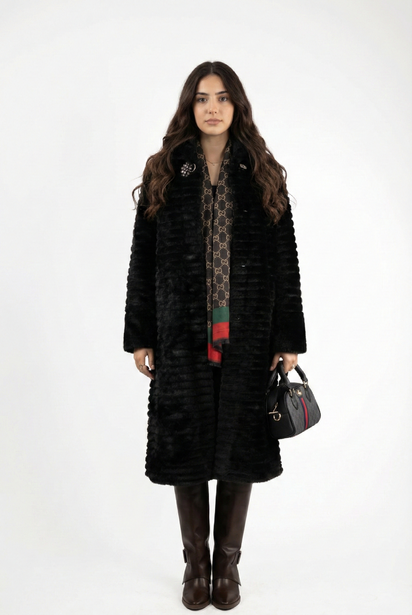Luxury Faux Fur Long Jacket