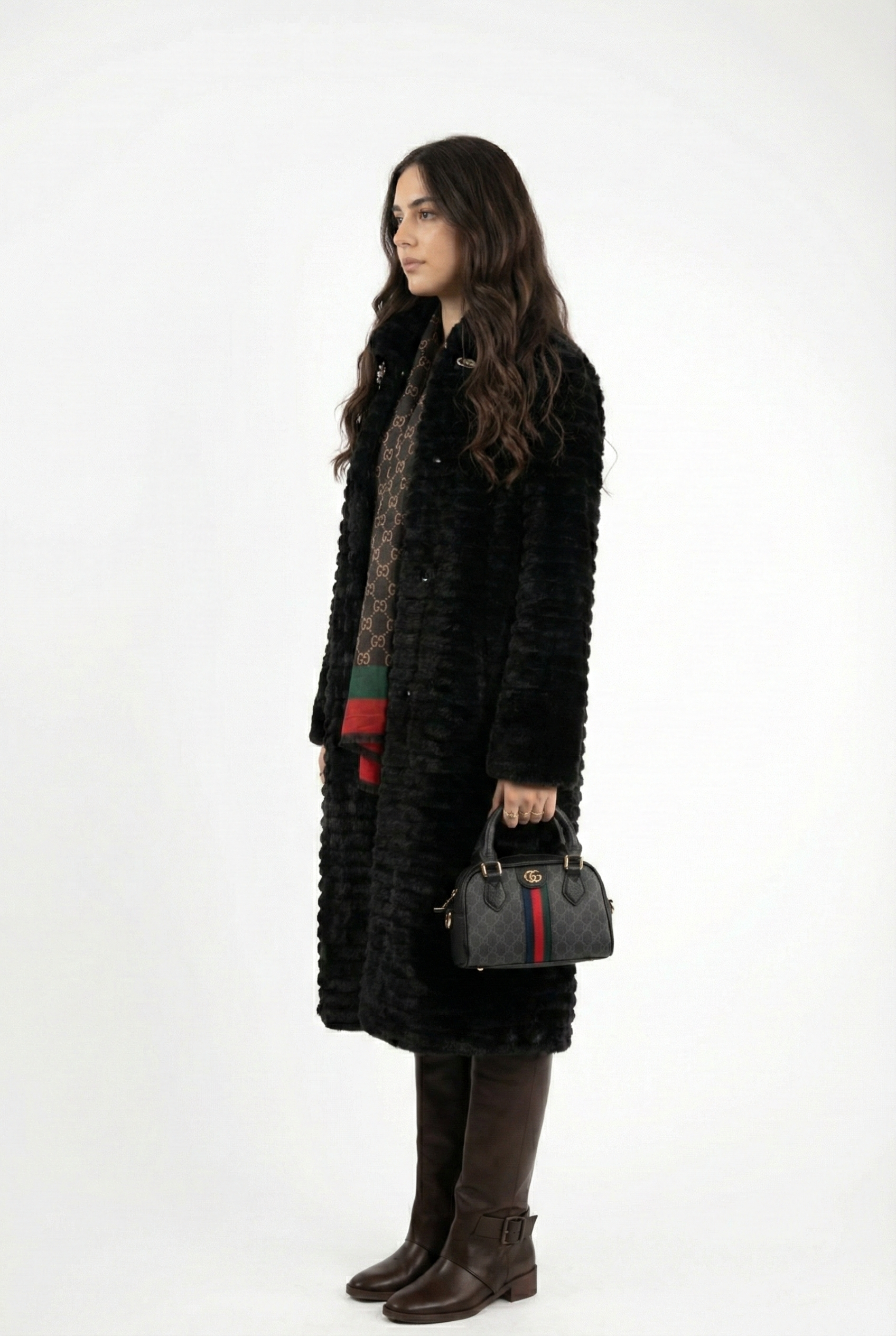 Luxury Faux Fur Long Jacket