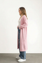 Sky Blue Longline Knit Cardigan